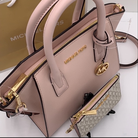 Michael Kors Avril Small Leather Top-Zip Satchel and Small Wallet Coinpouch Set - Picture 5 of 16